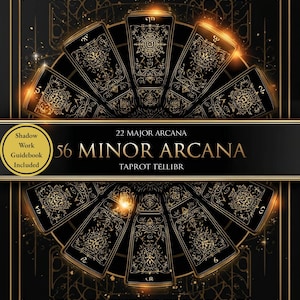 Gothic Tarot Deck | 78 Cards + Guidebook (Digital Download) | Shadow Work Included