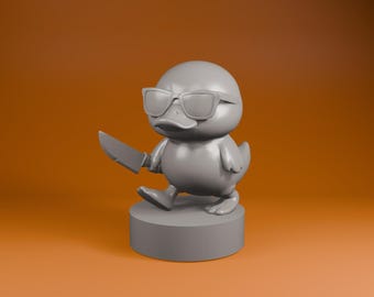 Kawaii Duck with Knife – 3D Printable STL