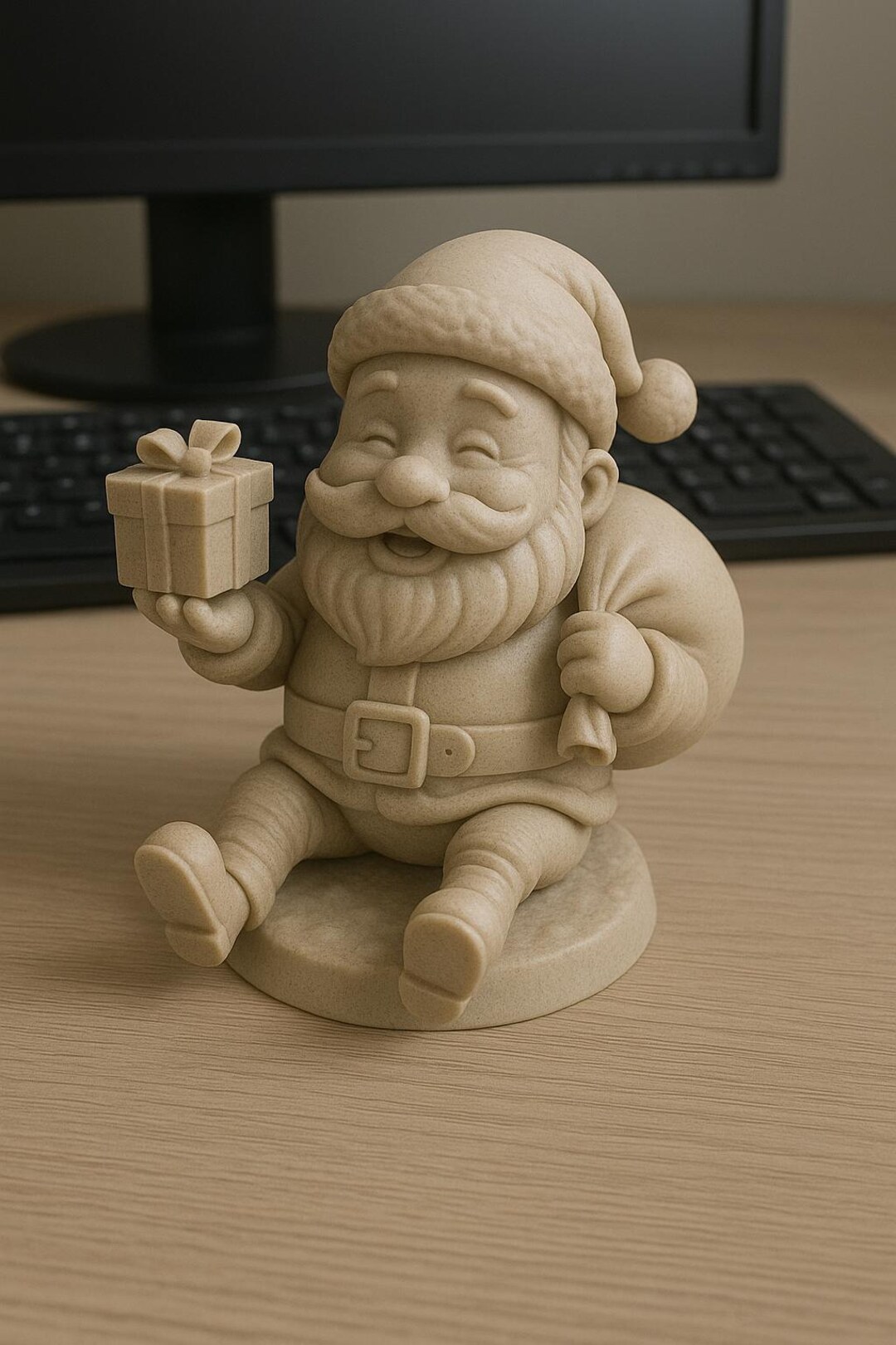 Sitting Santa Figurine - 3D Printable STL File - Etsy