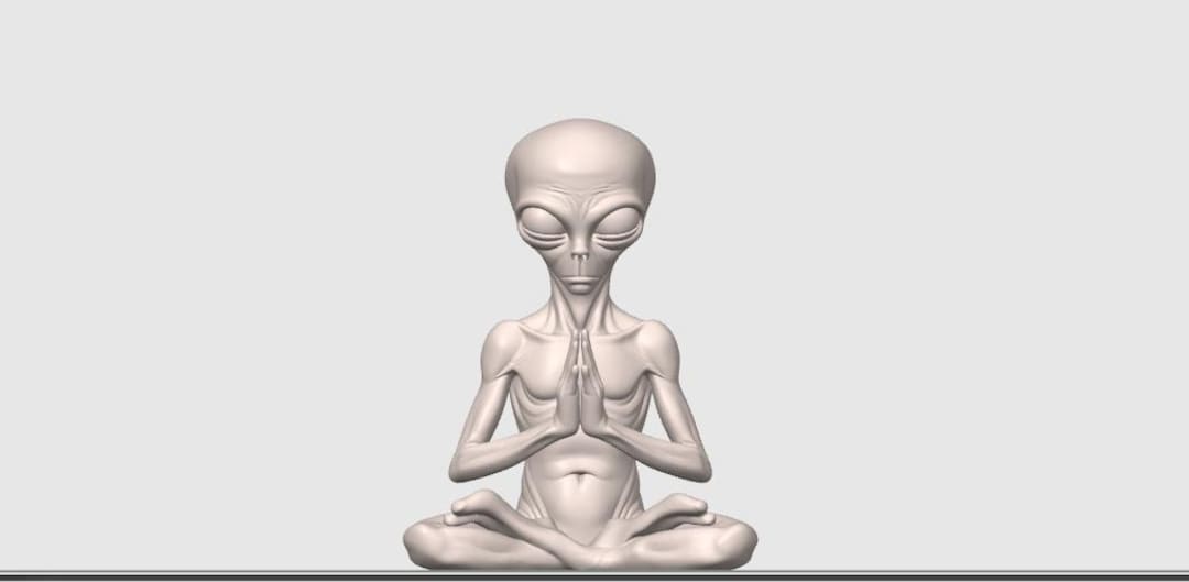 Meditating Alien STL File – Zen Alien Yoga Statue for 3D Printing - Etsy