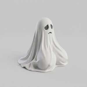 Kurvig spökfigur - Rolig Halloweendekoration och vuxengåva - 3D-utskrivbar STL