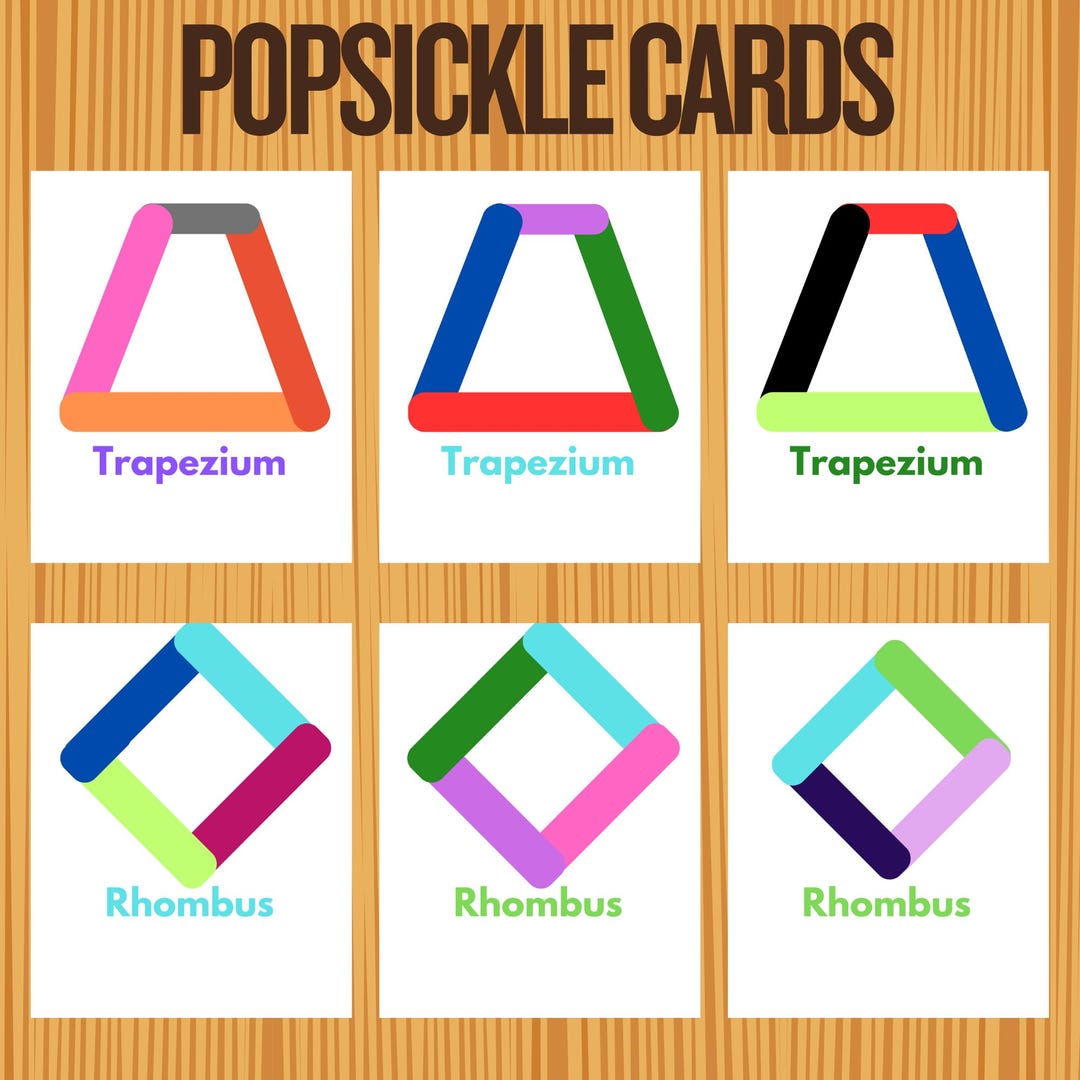 Printable Popsicle Stick Shapes Activity | Montessori-inspired Toddler ...