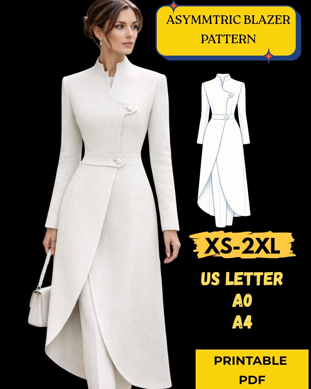 Asymmetrical Coat - Etsy