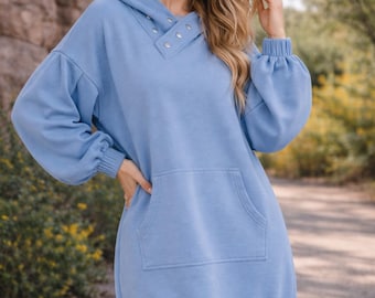 Naaipatroon oversized hoodie, relaxte pasvorm dames, maten XS-4XL (pdf-download)