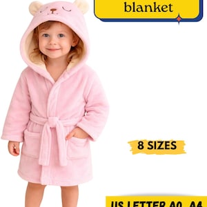 Naaipatroon babyfleece badjas | Badjas beren met capuchon (pdf-patroon)