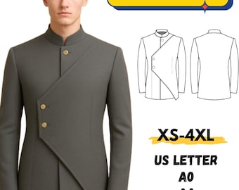 asymmetrisch blazerjasje | modern blazerpatroon | pdf direct downloaden