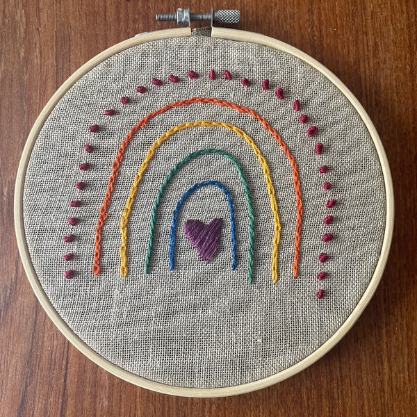 Rainbow embroidery