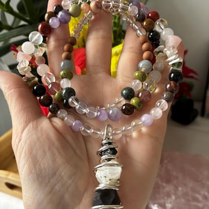 ASCENSION Unisex Silver Crystal Necklace | Czech Moldavite, Phenakite, Brookite, Multi Azeztulite USA, Tektite, Danburite, Scolecite, etc.
