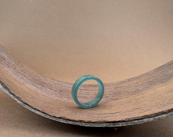 Natural A-Grade Jadeite Square Ring – Minimalist Elegance for Daily Luxury