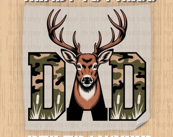 Hunter Dad DTF Transfer, Deer Hunting, Ready to Press Decal