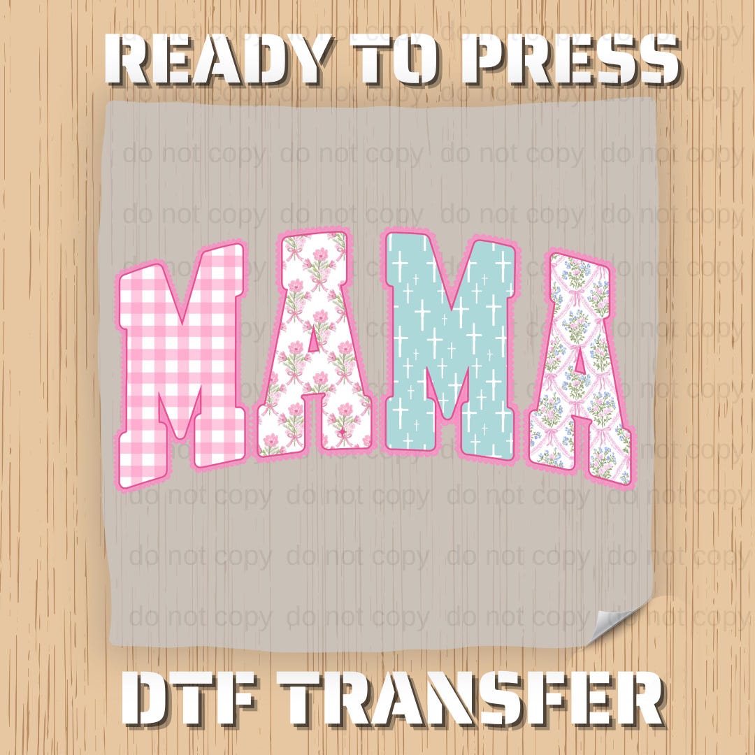 Mama DTF Transfer Ready to Press, Floral Lace Mama Design, Mothers Day ...