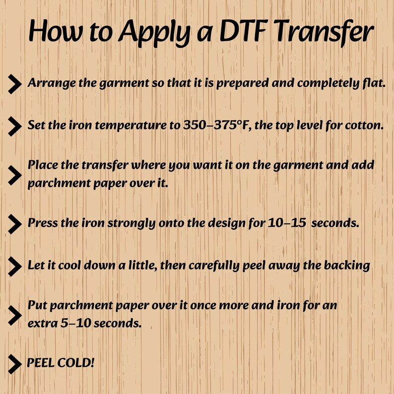 How to Apply a DTF Transfer