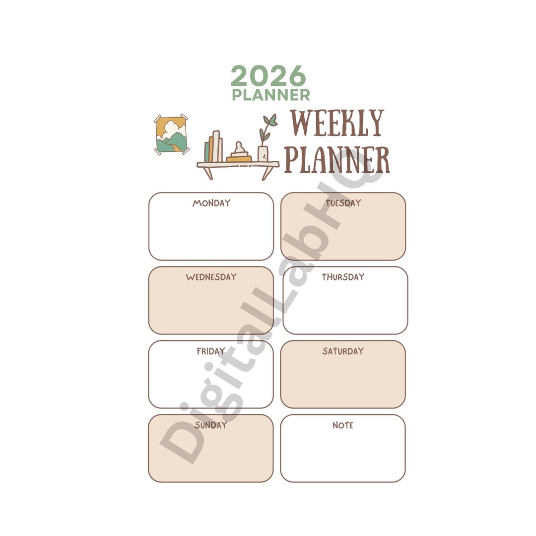 2026 Minimalist Daily Planner | Printable A4 + US Letter (digital ...