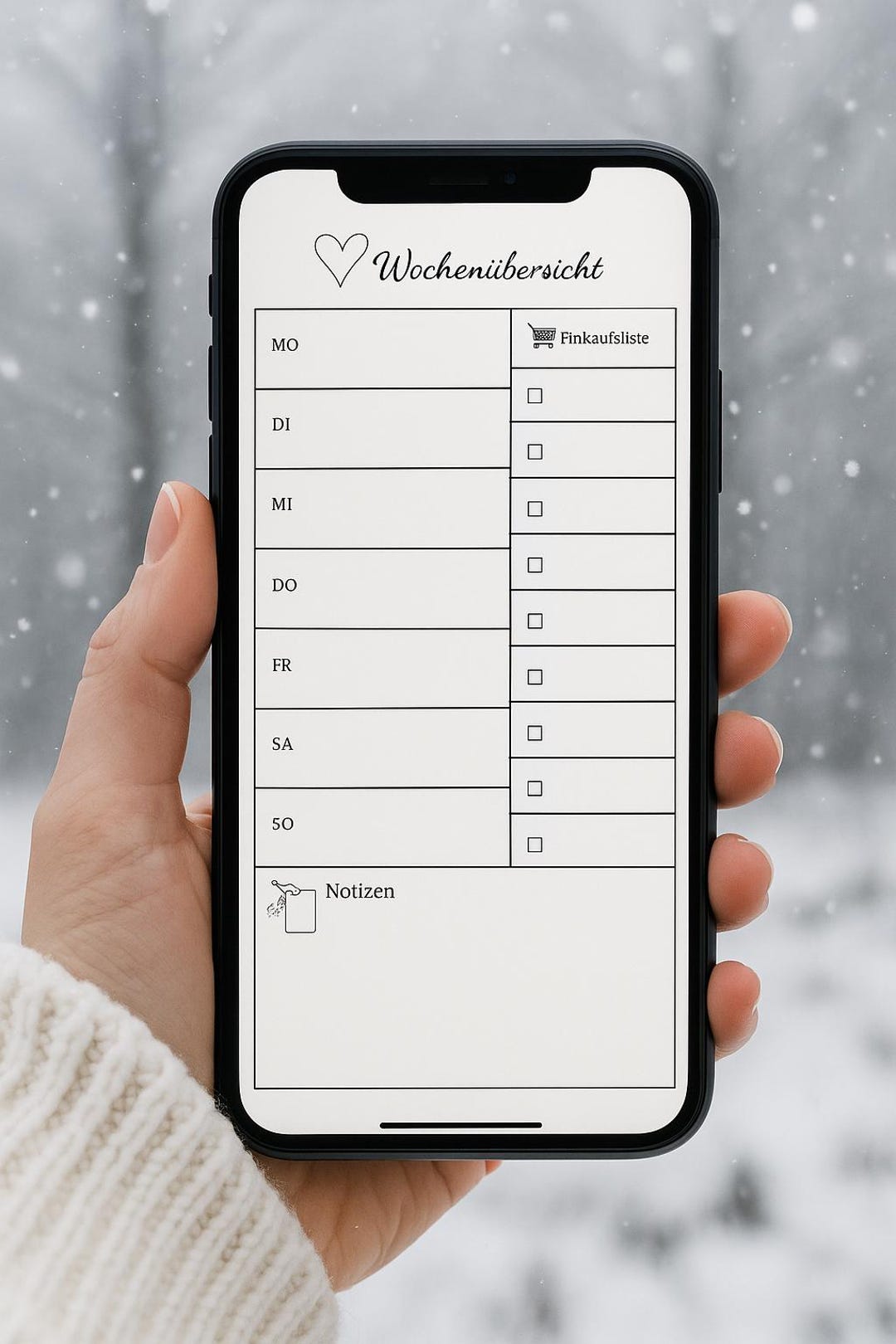 Weekly Overview Printable / Weekly Planner Template PDF / Shopping List ...