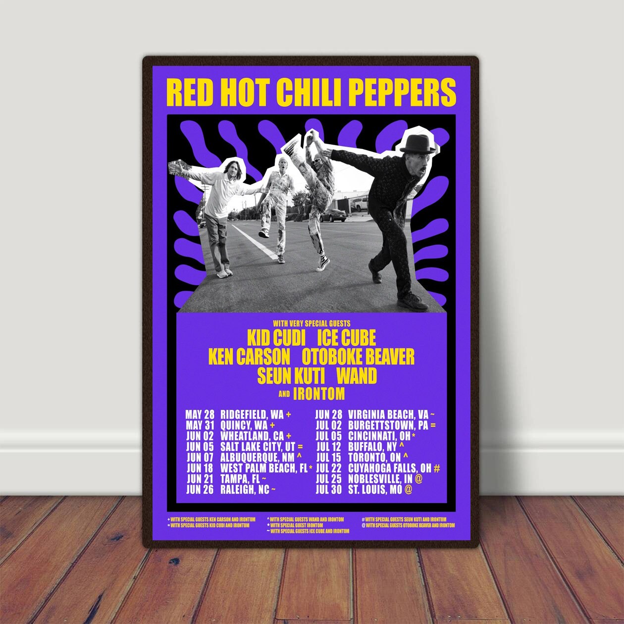 Red Hot Chili Peppers 2024 Tour poster Red Hot Chili Peppers Tour