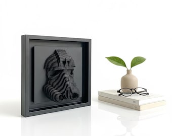 3D Printed Stormtrooper Art: Layered Star Wars Wall Decor