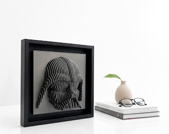 Arte de Darth Vader impreso en 3D hecho a mano: Decoración de Star Wars en capas