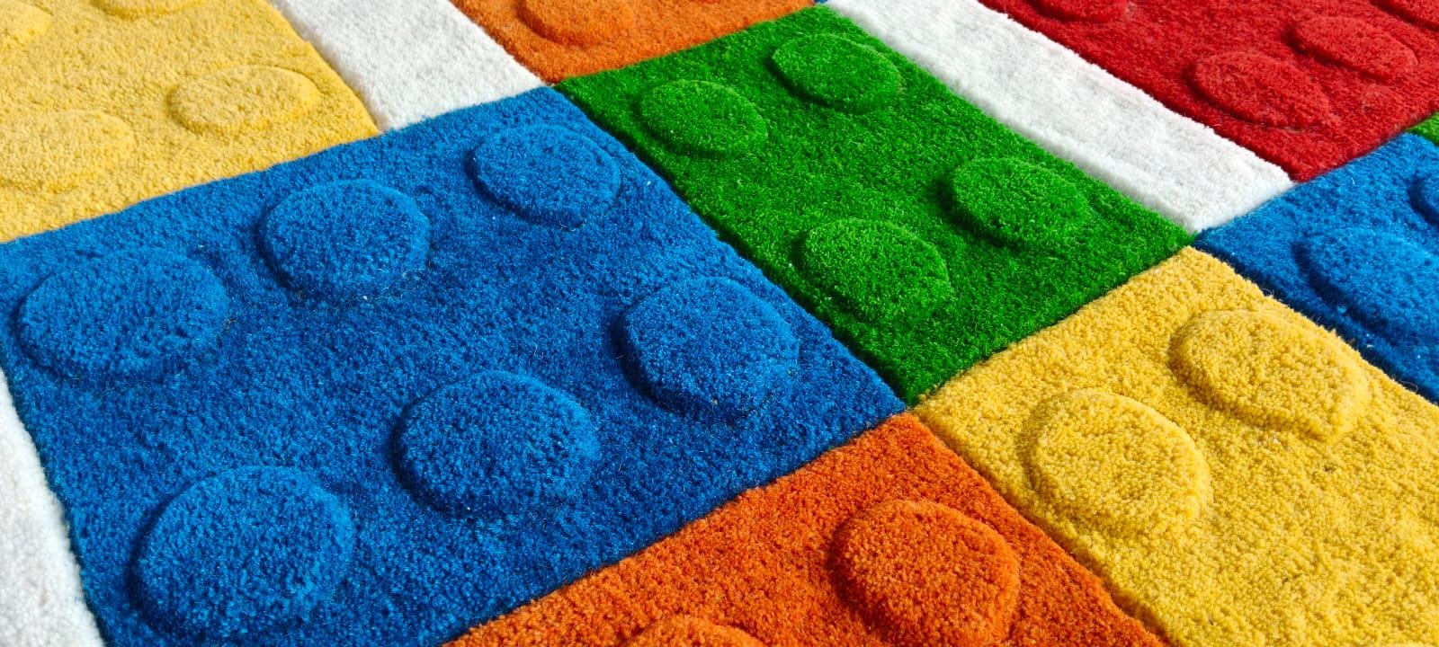 Building Play Room Rug Building Block Rug: Hand-tufted Wool Geometric Playroom Carpet 9x12ft ...