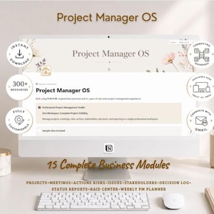 Notion Project Management Planner Task Tracker Project Tracker Productivity Notion Template Time Tracker Business and Work Planner