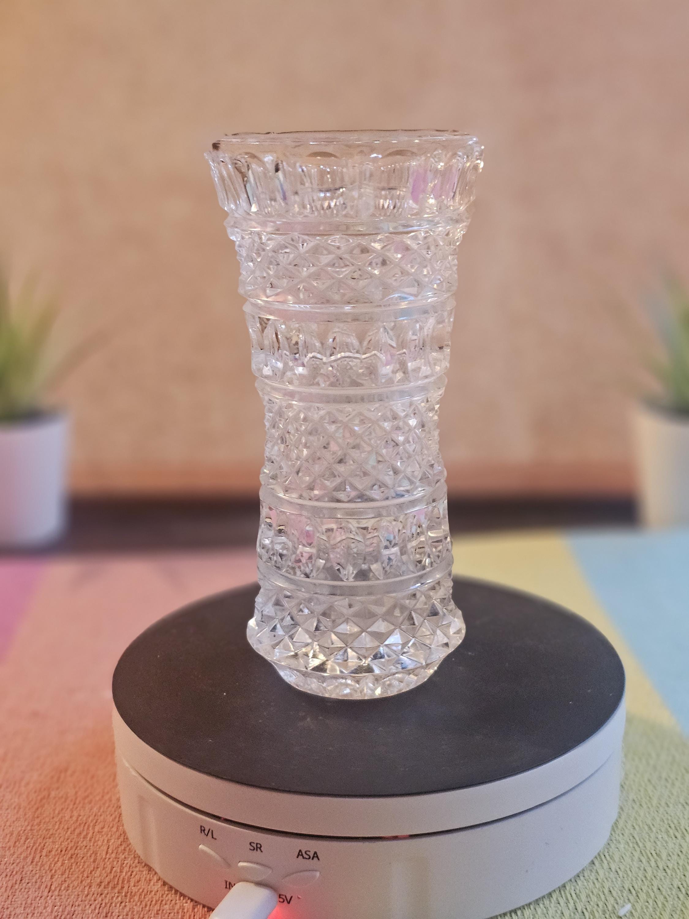 Lausitzer Germany Crystal Vase - Etsy