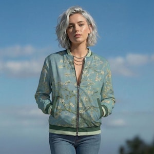 Van Gogh Almond Blossom Bomber Jacket – Art Lover Fleece Coat