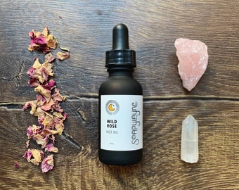 GESICHTSÖL, Wildrose Gesichtsserum, Hagebutte + Calendula Blume veganes Öl, Bio-Gesicht Feuchtigkeitsspender