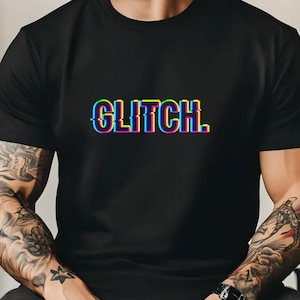 Glitch Art Shirt, Cyberpunk Kleidung, Techno Rave Outfit, Gamer Geschenk, Steampunk T-Shirt