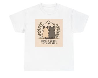 Hemma är där mina katter ärT-shirt
