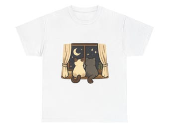 T-shirt med dubbelt fönster för katter