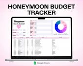 Honeymoon Budget Travel Spreadsheet Wedding Trip Expense Tracker Vacation Planner Template for Google Sheets