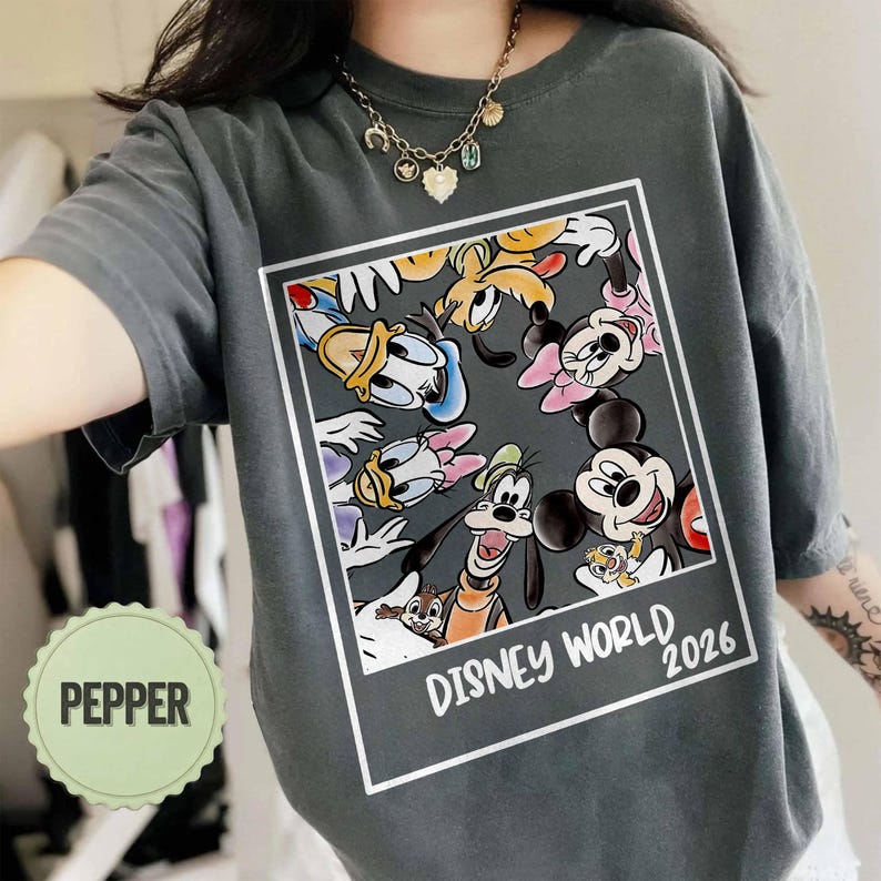 Vintage Disneyworld 2026 Comfort Colors Shirt, Retro WDW Family Tee, Disneyworld Matching Shirt, Disney Vacation Tee, Mickey And Friends Tee image 2