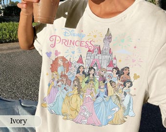 Vintage Disney Prinzessinnen Charaktere Shirts, Disneyland Prinzessinnen Shirt Disney Girly Trip Shirt, Disneyworld Shirt, Rapunzel, Belle, Aschenputtel
