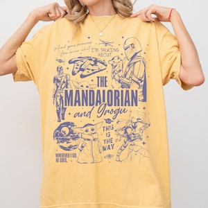 Disney Star Wars The Mandalorian This Is The Way Comfort Colors-skjorta, Star Wars-skjorta, Disneyland-familjematchning-tröja, Galaxy's Edge-skjorta bild 7