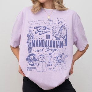 Disney Star Wars The Mandalorian This Is The Way Comfort Colors-skjorta, Star Wars-skjorta, Disneyland-familjematchning-tröja, Galaxy's Edge-skjorta bild 3