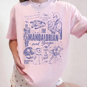 Disney Star Wars The Mandalorian This Is The Way Comfort Colors-skjorta, Star Wars-skjorta, Disneyland-familjematchning-tröja, Galaxy's Edge-skjorta bild 5