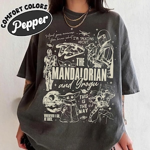 Disney Star Wars The Mandalorian This Is The Way Comfort Colors-skjorta, Star Wars-skjorta, Disneyland-familjematchning-tröja, Galaxy's Edge-skjorta bild 2