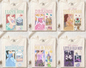 Disneyland Komfort Farben Shirt, Retro Prinzessin Lyric Musik Zitat T-Shirt, Disneyland Prinzessin Komfort Farben Shirt, Magische Parks T-Shirt