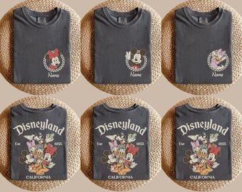 Disneyland Micky und Freunde Komfort Shirt, Disney Familie 2026 Shirts, Retro Disneyland Reise T-Shirt Disney Familienurlaub