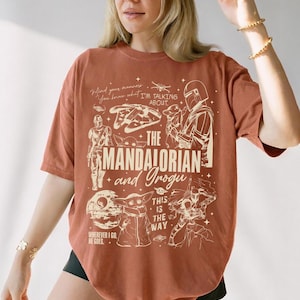 Disney Star Wars The Mandalorian This Is The Way Comfort Colors-skjorta, Star Wars-skjorta, Disneyland-familjematchning-tröja, Galaxy's Edge-skjorta bild 6