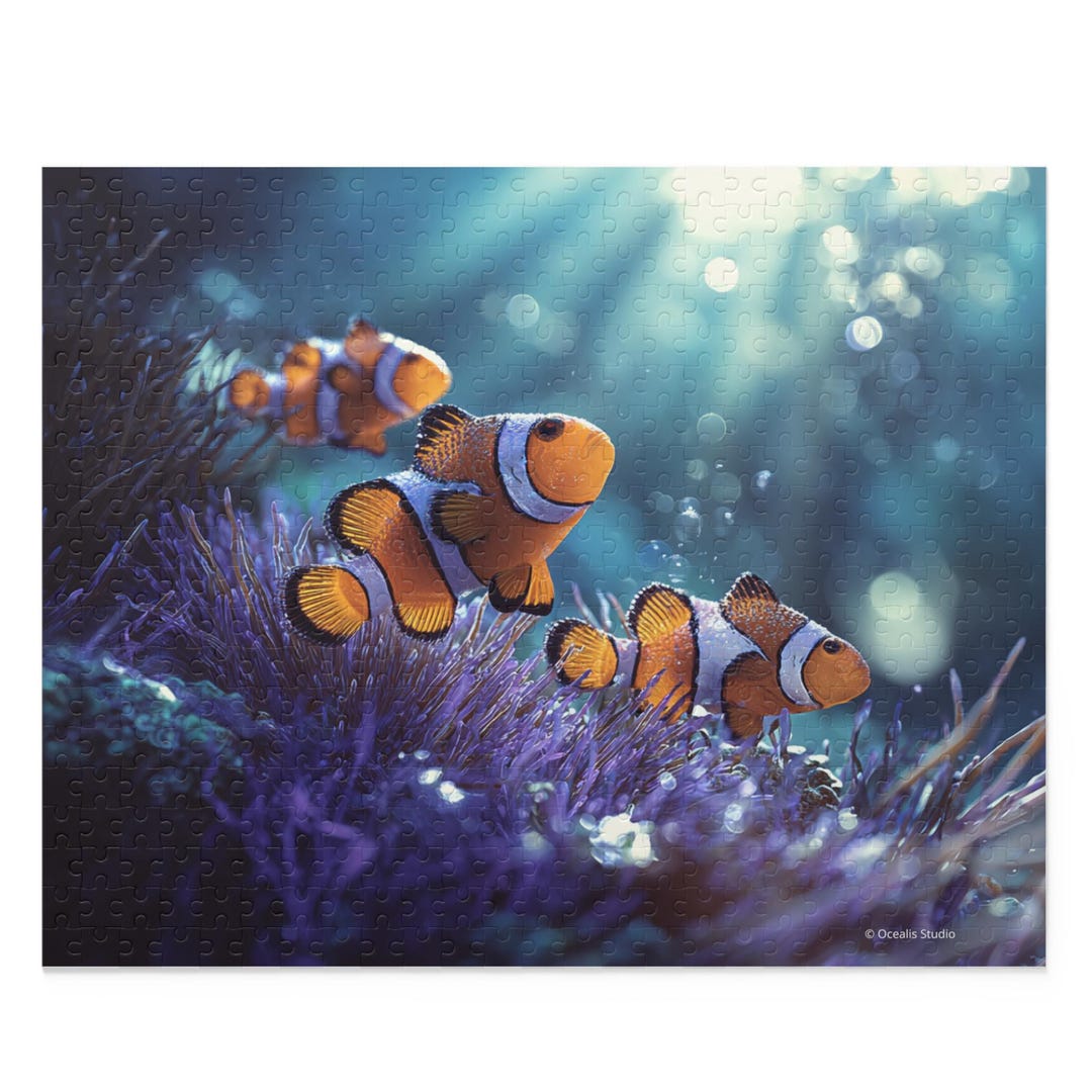Clownfish Jigsaw Puzzle, Ocean Prism Marine Art Puzzle | Ocealis Studio ...