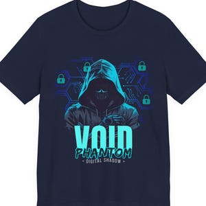 Camiseta Void Phantom Hacker / Diseño cibernético de Hacker Digital Shadow