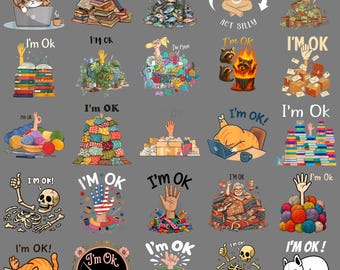 I'm Ok Humorous PNG – Funny Sarcastic Quote Clipart, Humor Meme Sublimation Digital Design