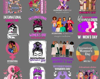 International Women's Day 2025 8th March For Women PNG