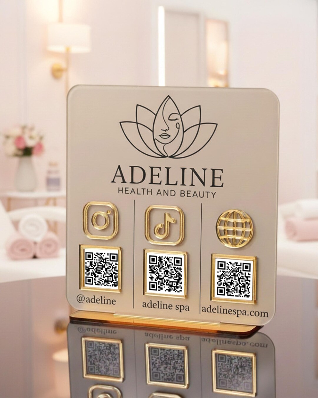 Custom QR Code Acrylic Sign | Social Media & Payment Display | Small ...