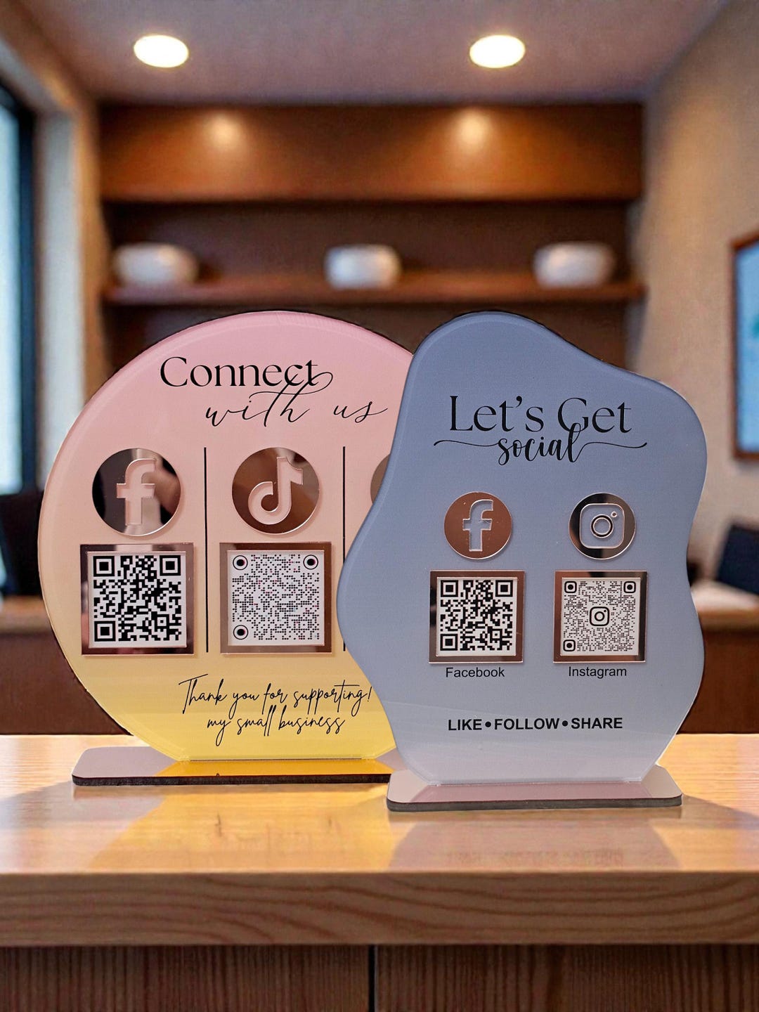 Sign Form Small Personalized Acrylic QR Code Sign for Small Businesses | Scan to Pay ...