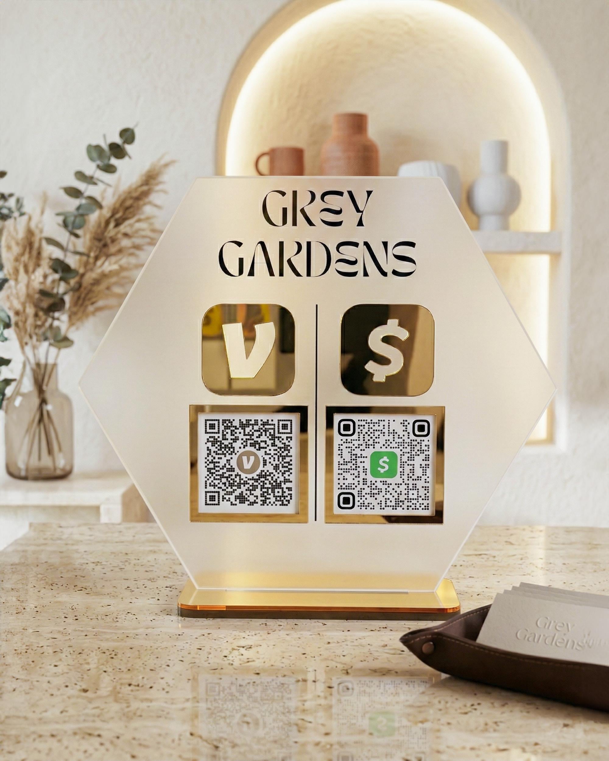 Custom Acrylic QR Code Sign | Custom Social Media QR Code Sign ...