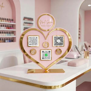 Benutzerdefiniertes Multi QR-Code-Zeichen für kleine Unternehmen | Scan to Pay, Nagel Zahlungsschild