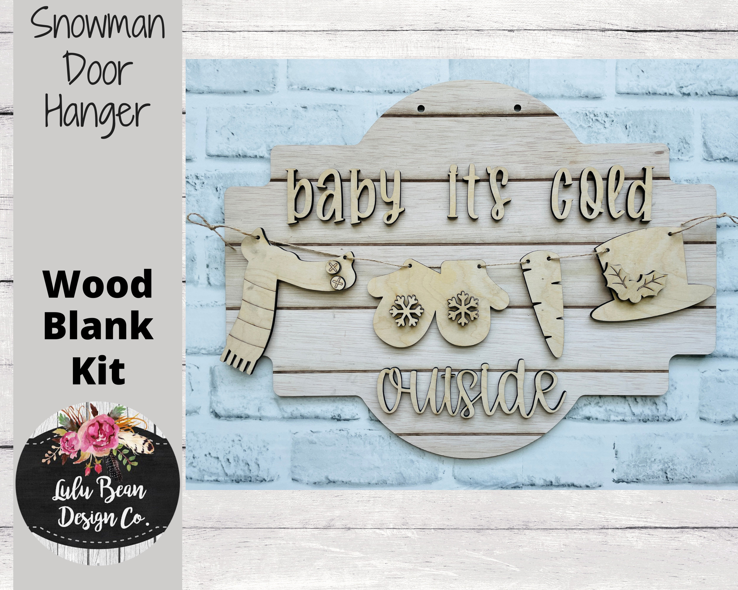 Baby It's Cold Outside Snowman Sign Cutout Shapes, Door Hanger ...