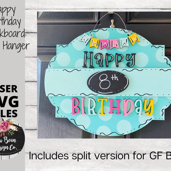 Happy Birthday Door Sign - Etsy