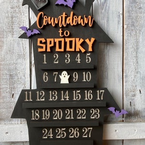 Countdown to Spooky Halloween Calendar Ghost SVG Laser File Wood ...